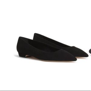 Good American Statement Flat Black Suede Leather 8 fit like 7.5